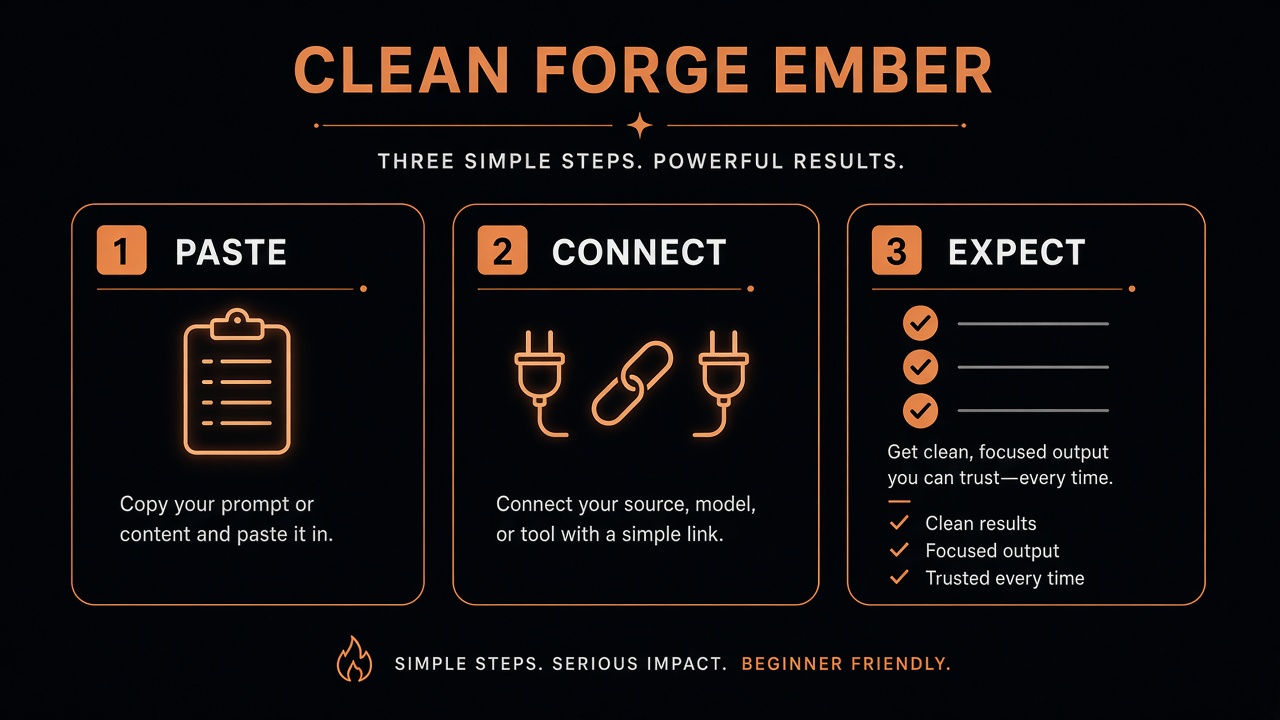 Paste, Connect, Expect — three beginner steps