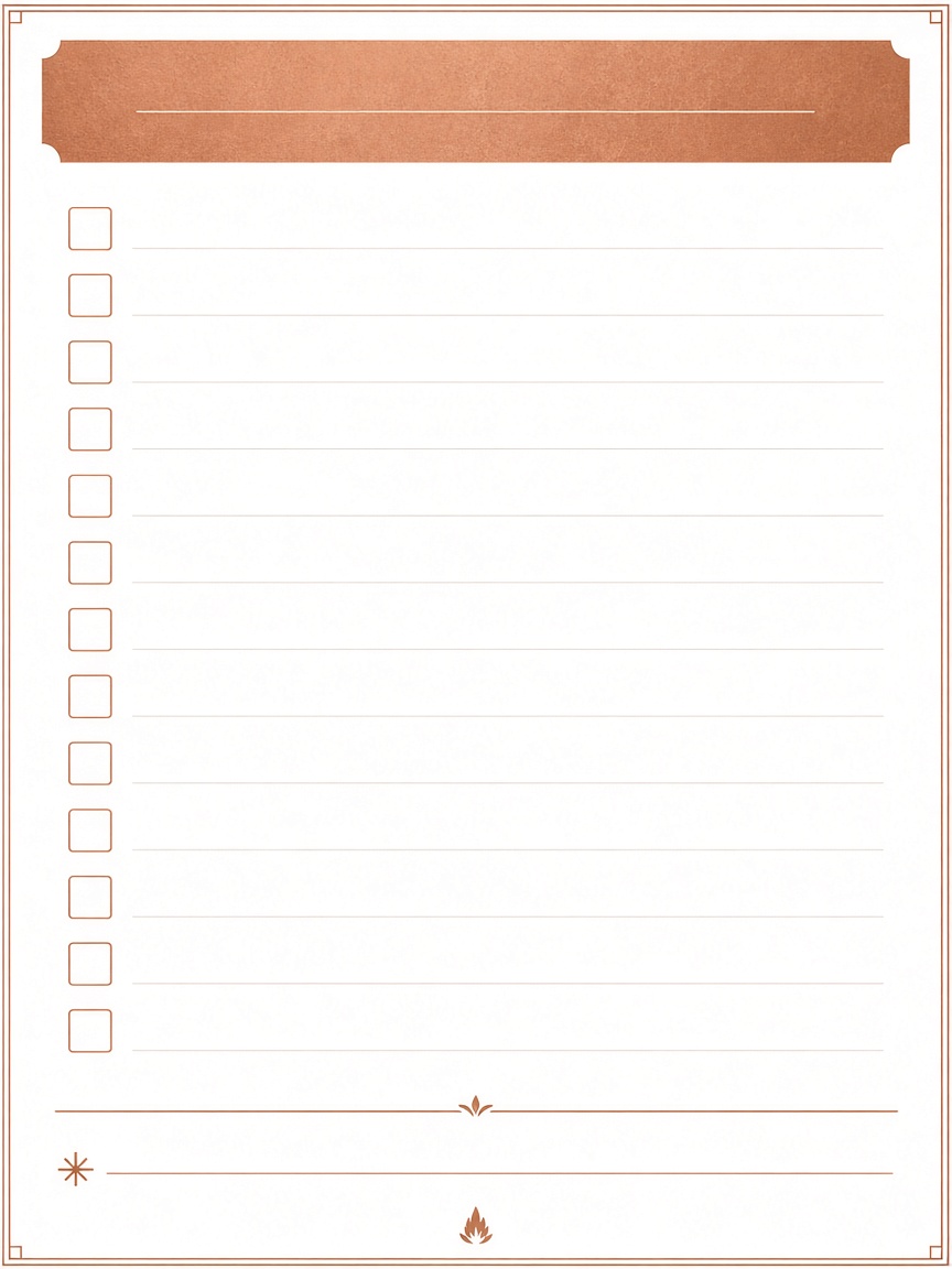 Blank first-bot setup checklist